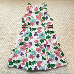 Janie and Jack Girls 6 Floral Fit & Flare Dress Tropical Garden Party Bow